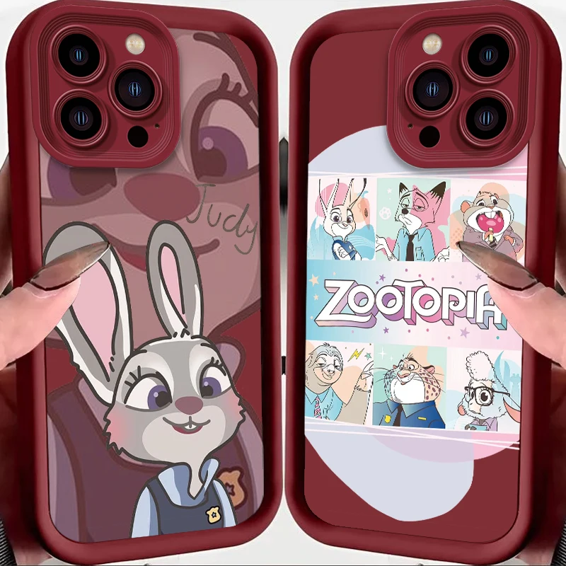 

Zootopia Disney Fashion Cute Eye Ladder For Apple iPhone 15 14 13 12 11 XS XR X Pro Max Plus Funda Phone Case