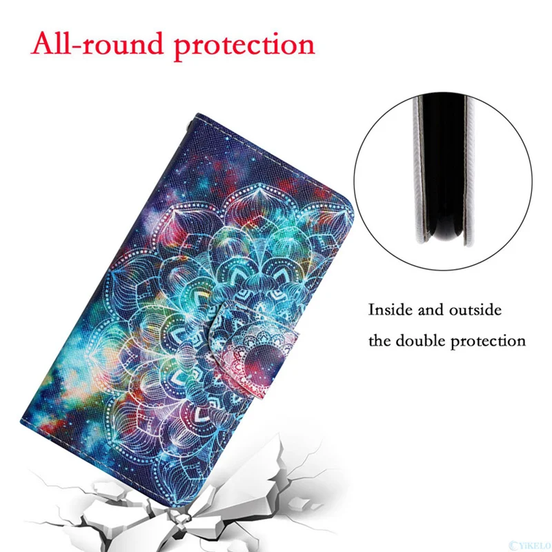 CYTANH Leather Case For Redmi Note 10 10S 11 11S Pro 5G 10C 8T Flip Wallet Card Slot Holder Phone Book Cover Flower Cat