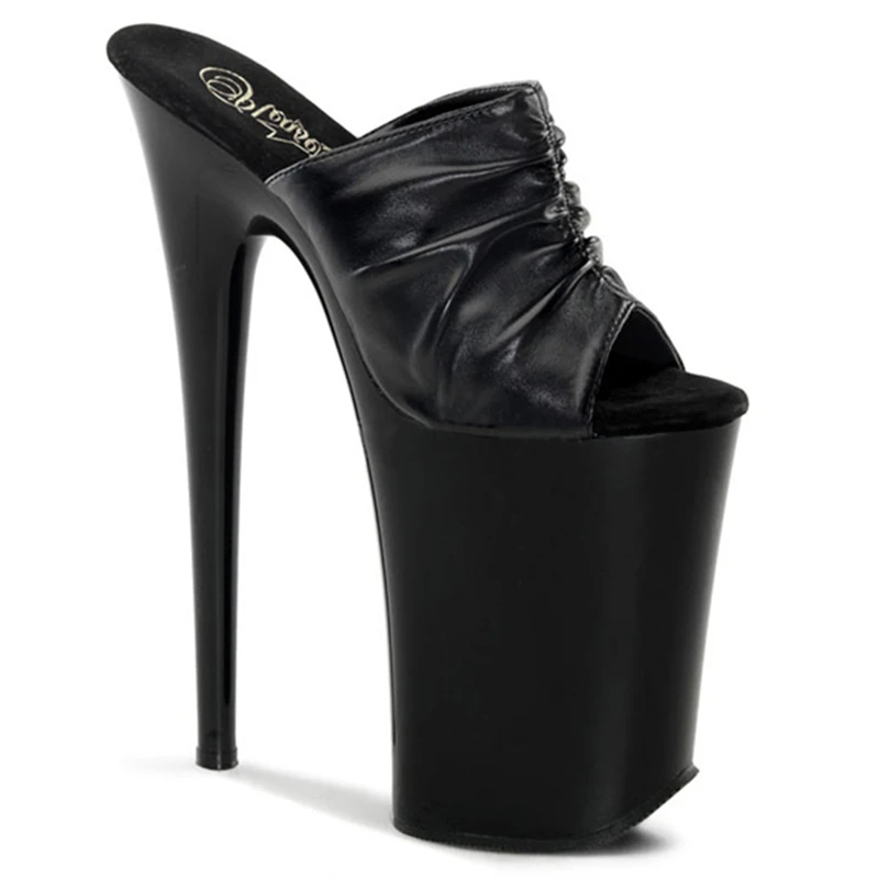 26cm super high heels, sky-high shoes, stilettos, waterproof platform, pleated sexy sandals, large size shoes