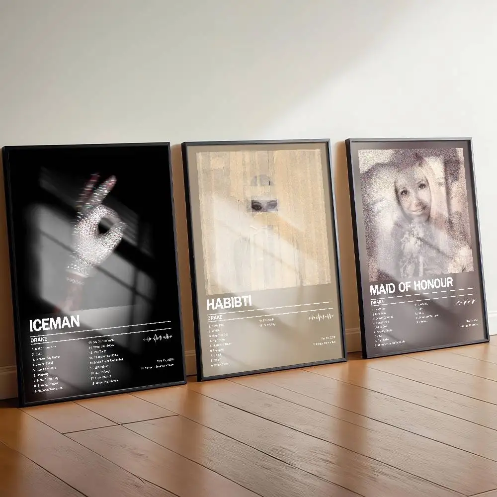 Drake ICEMAN Poster Album Art Cover Songs Music Rap Wall Waterproof Paper Sticker For Living Room Home Decor