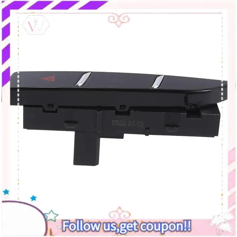 

Easy To Use 1 Piece Hazard Warning Switch Black Automotive Supplies For Cadillac XTS 2013-2019 84144311