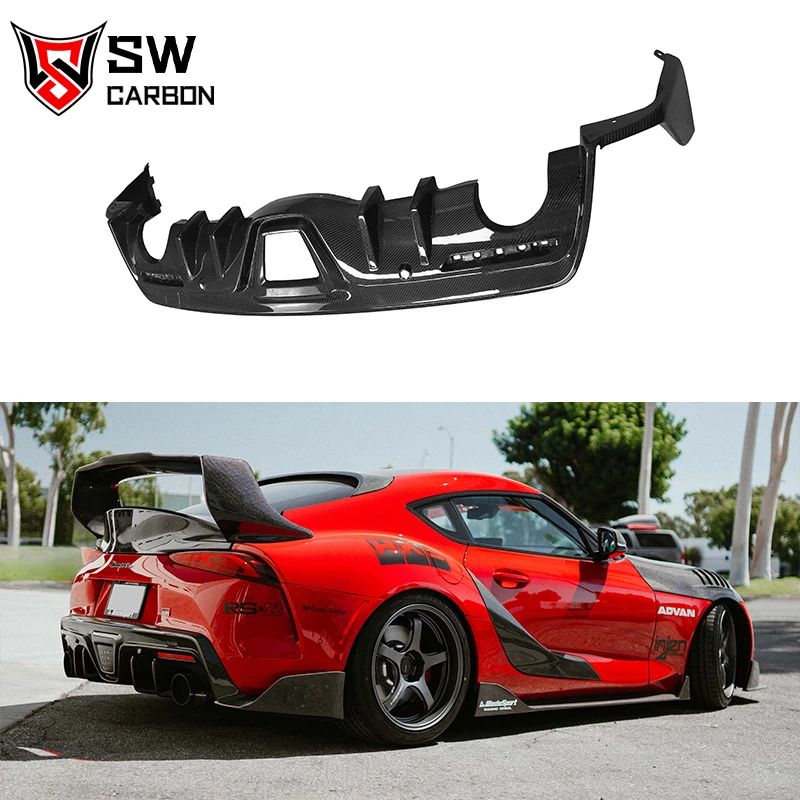 Carbon Fiber Seibon Style Supra A90 Rear Diffuser for Toyota Supra GR MK5 A91 A90 Rear Bumper Splitter Spoiler Lip Body Kit