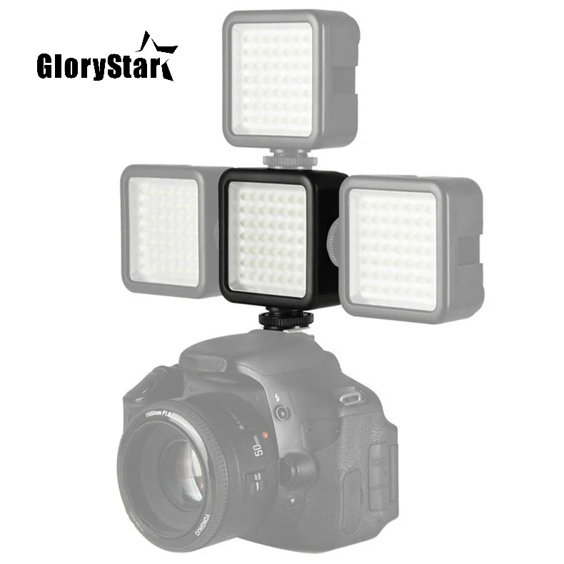 写真撮影用LEDライト,49 LEDフラッシュ,DSLRカメラ用ミニプロ,黒色,gw49