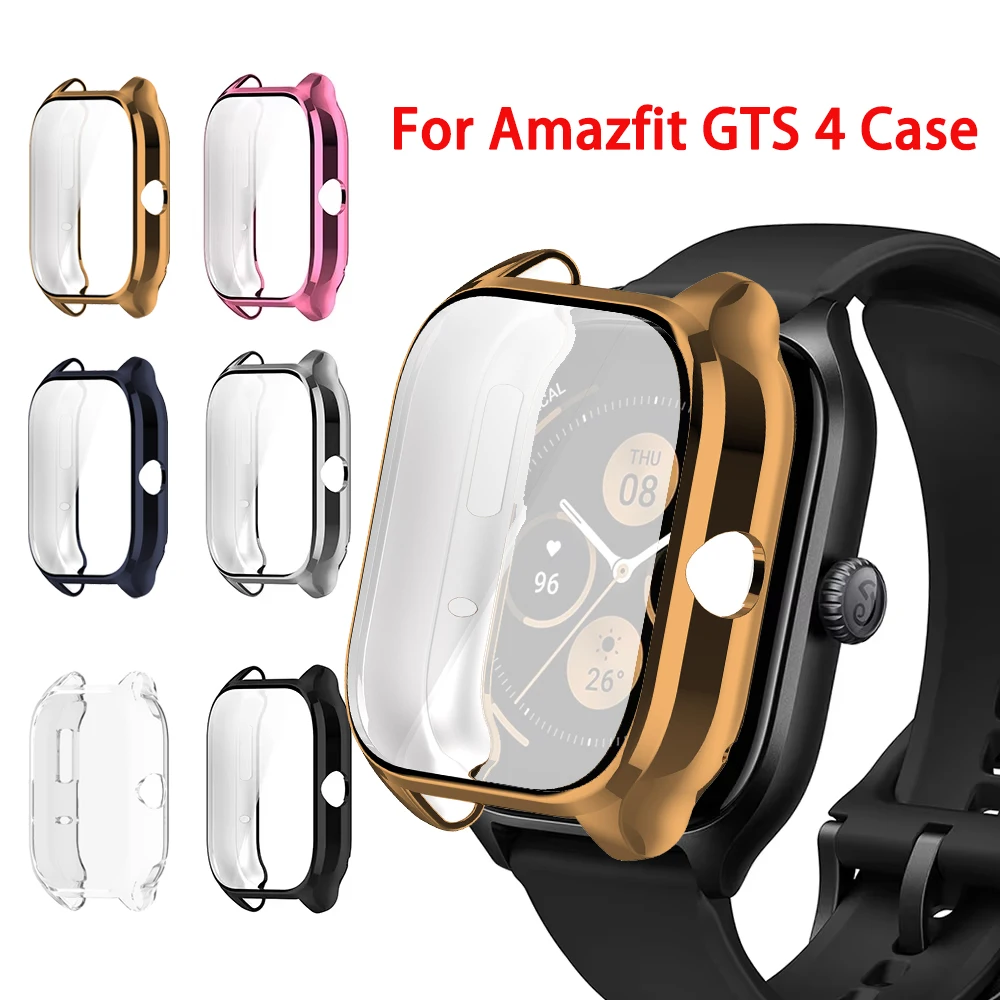 

Case For Huami Amazfit GTS 4 Smart Watch Protective Cover Full Coverage Screen Protector For Amazfit GTS4 TPU Soft Shell Bumper