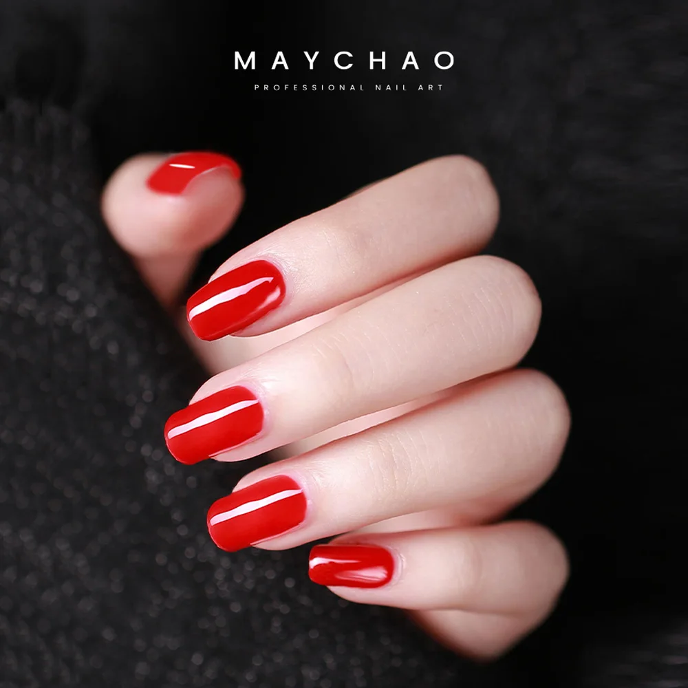 MAYCHAO 7.3ML Red Series żelowy lakier do paznokci Soak Off żel do paznokci UV Led podkład Top Coat lakier do paznokci na prezent dla dziewczyny Nail Art