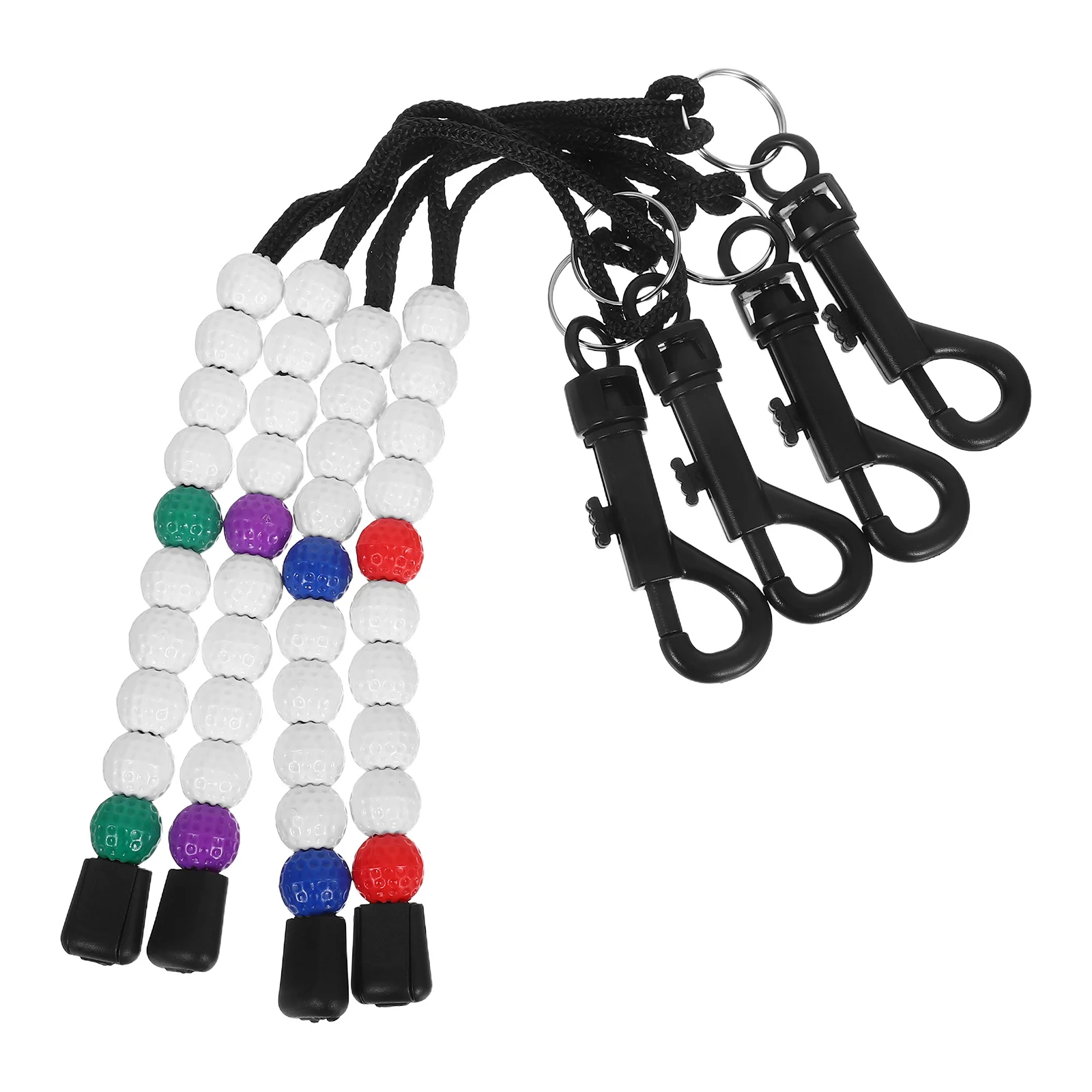 

4Pcs Golf Stroke Counter Beads Score Counter Clip Lightweight Comfortable Waterproof Golf Scorekeeper Wristband Stroke Counting