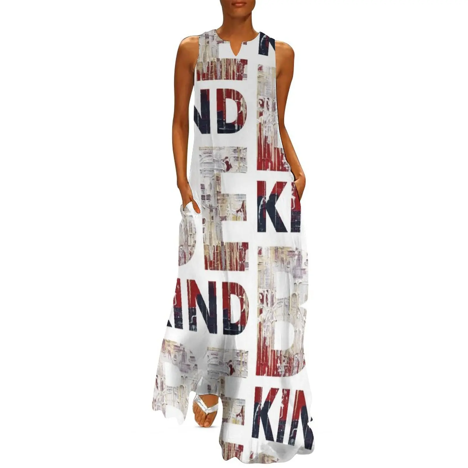 

BE KIND paint version Long Dress women's summer dresses 2025 Woman dresses