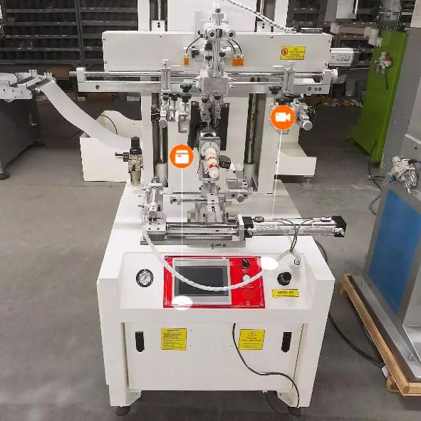 TX-500SS Multi-color Semi Auto Cylindrical Silk Paper Cup Curved Screen Printing Machine