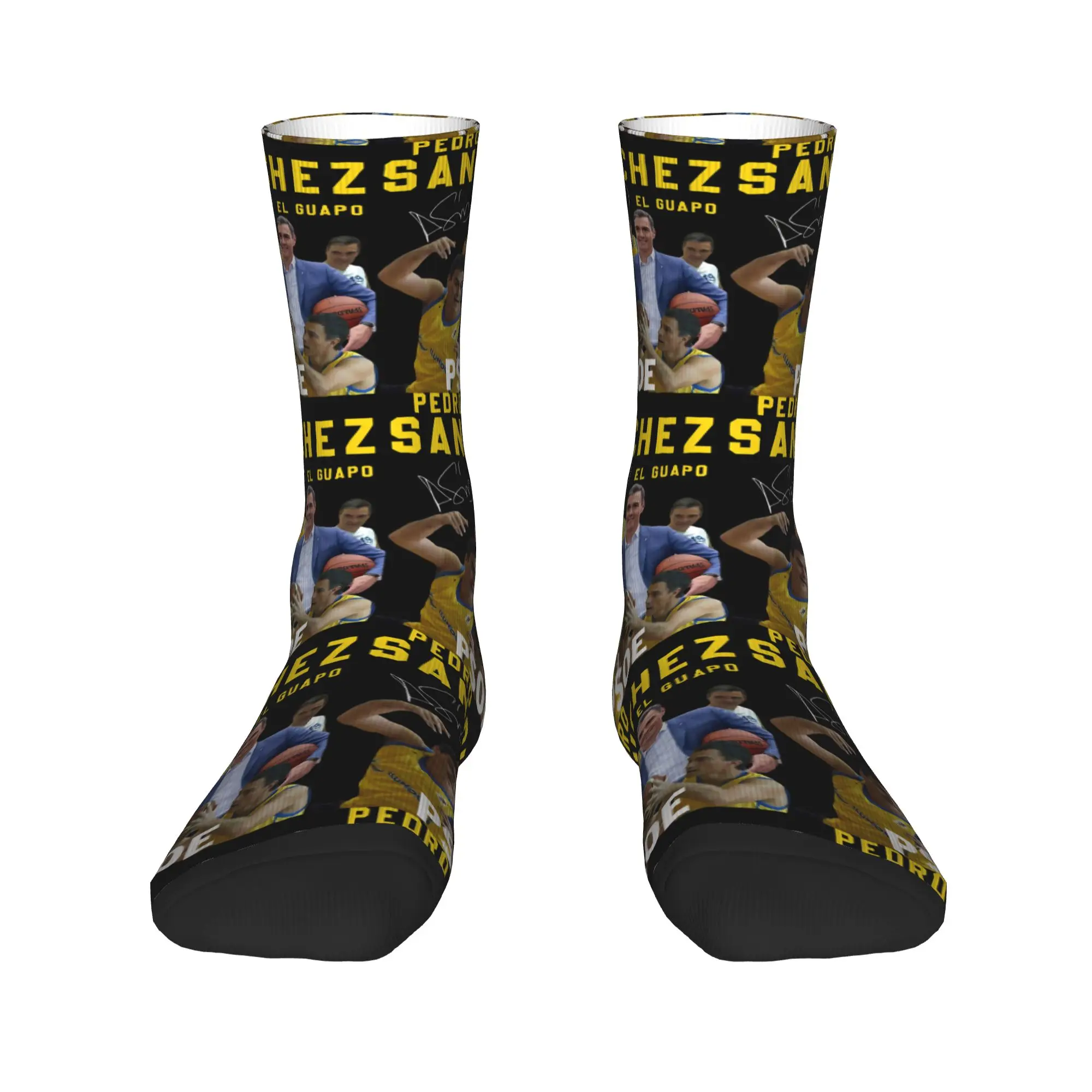 Pedro Sanchez Socks  Non Slip Stockings Men's Medium Soft Cycling Socks Winter Funny Graphic Socks