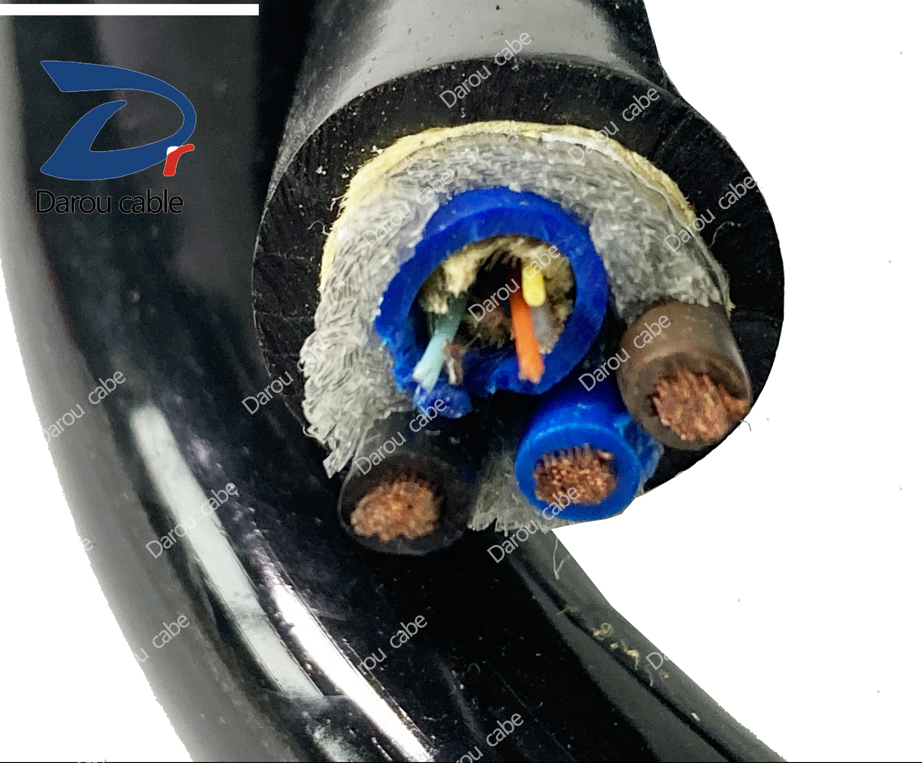 Outdoor TPE insulated waterproof control submarine ROV underwater overhead video cable 100m