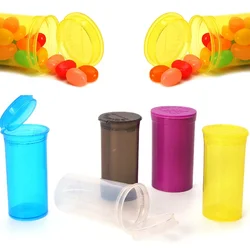 50Pcs 80ml Moisture Pop Top Bottle Pill Box Proof Squeeze Storage Case Stash Jar Spice Container Travel Smoking Accessories