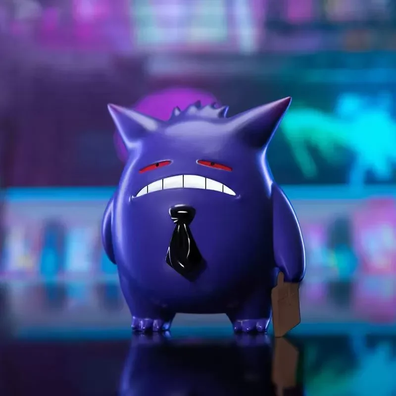 PokéMon Pocket Monsters Gengar Office Worker Image Figure Toys Creative Desktop Collection Ornaments Anime Peripheral Gifts