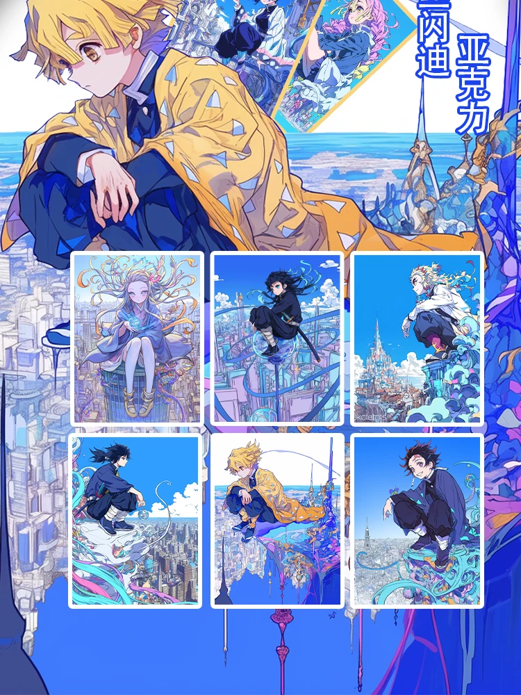 Wholesale New INK•PRESS Demon Slayer Colored Paper Card Board Shinobu Anime Trading Mitsuri Tanjiro ACG CCG TCG Hobbies Gifts