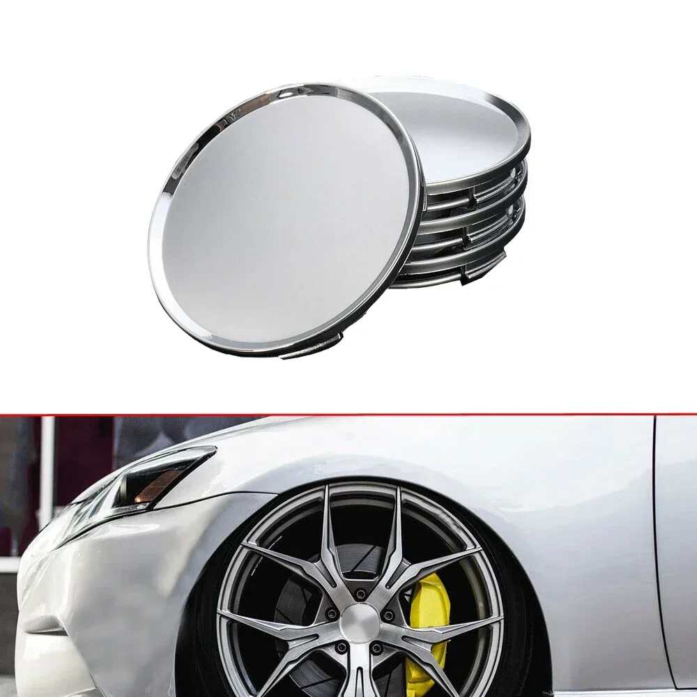 4Pcs 63mm Silvery Universal Vehicle Car Wheel Center Caps Cover Tyre Tire Rim Hub Cap Wheel Spacers Accesorios Para Automóvil