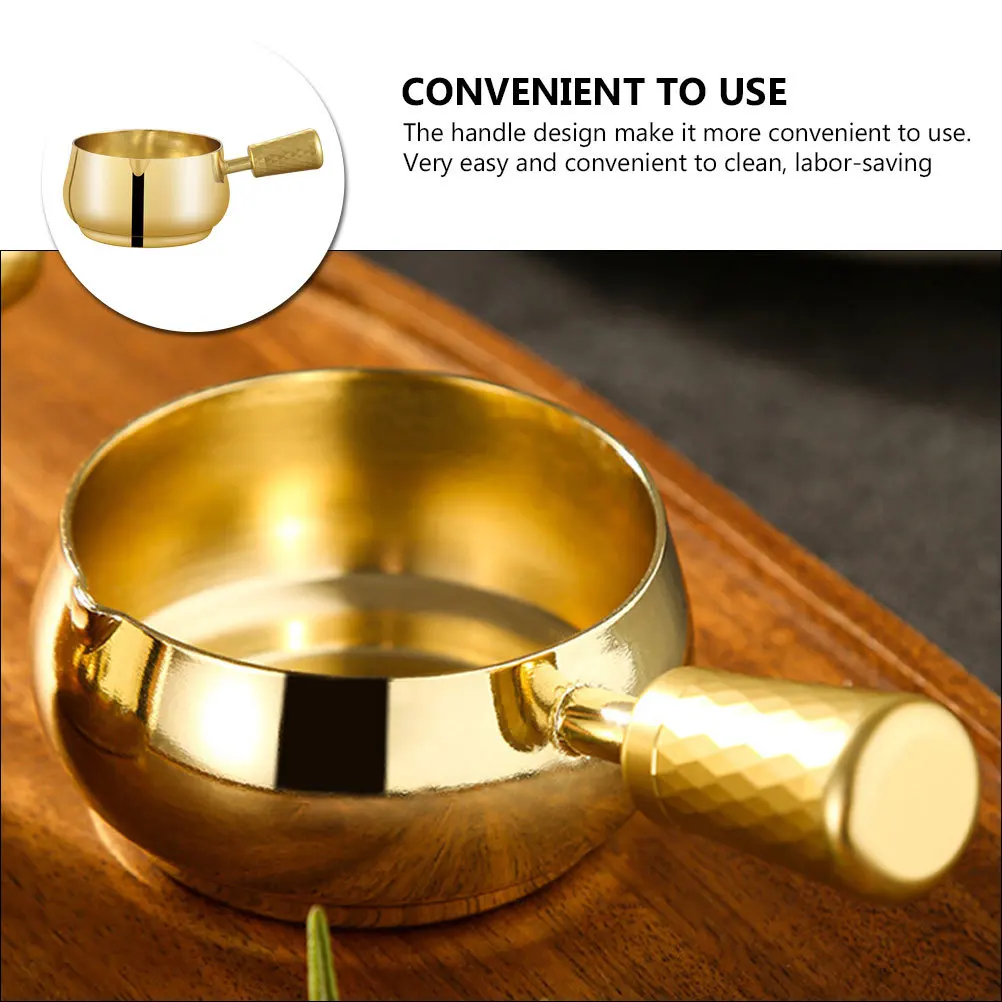 

Stainless Steel Sauce Cup With Handle Portable Dipping Bowl For Kitchen Dining Bbq Soy Sauce Storage Condiment Holder