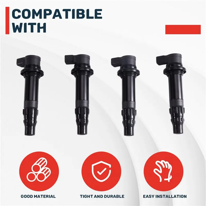 Ignition Coil Replacement 4-Pack 1WS-82310-00-00 1WS823100000 1WS-82310 For Wolverine FZ-07 MT-07 XSR700 Tenere 700