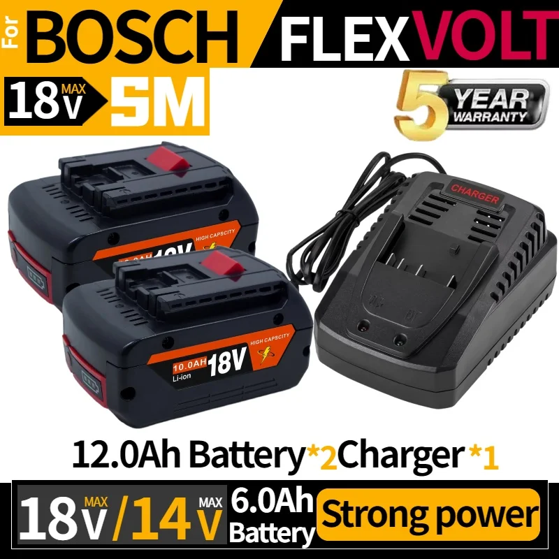 

100% Original 18V 10.0AhRechargeable Lithium Ion Batteryfor Bosch 18V 10.0Ah Backup BatteryPortable Replacement BAT609