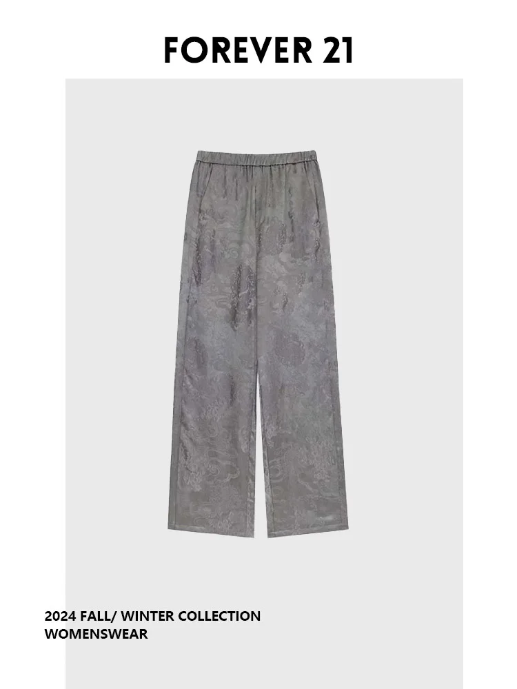 

Брюки женские летние повседневные прямые с цветочной вышивкой и эластичным поясом, большие размеры