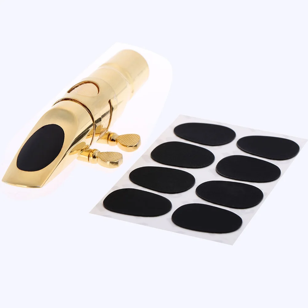 6 Sheets Saxophone Tooth Pad Tenor Mouthpiece Pads Musical Instrument Alto Patches Black