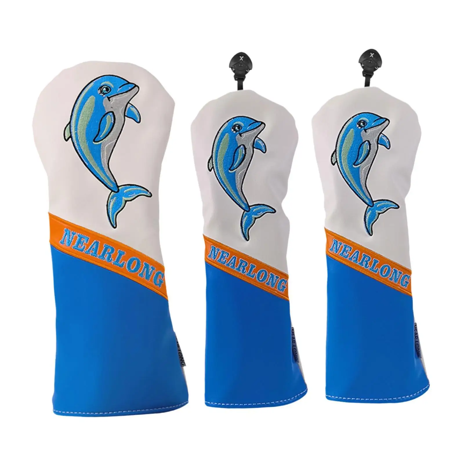 3 Pieces Golf Club Head Covers Set for Men Women with Interchangeable Tags