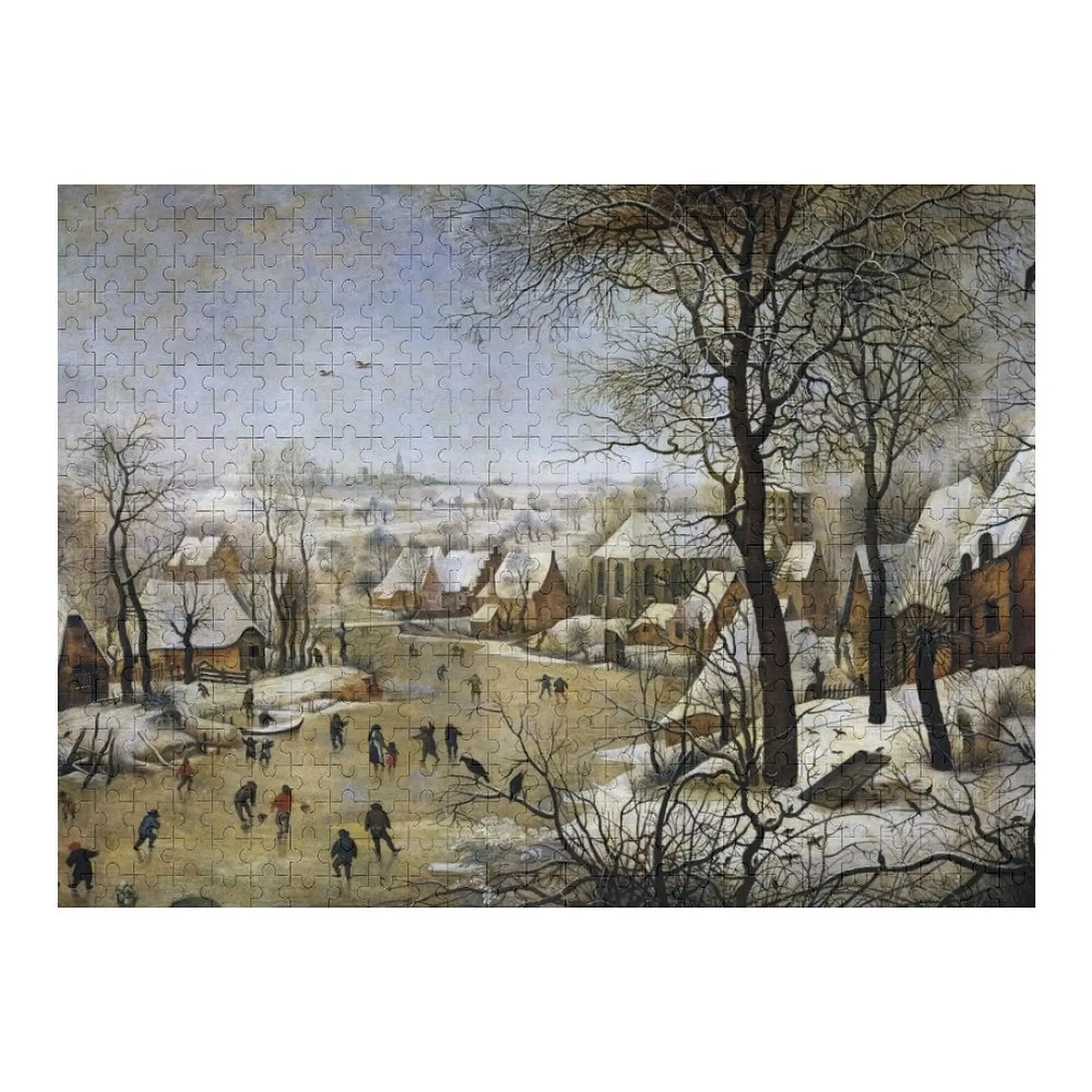 

Зимний пейзаж с коньками и ловушкой для птиц от Brueghel Пазл-головоломка Аниме-головоломка