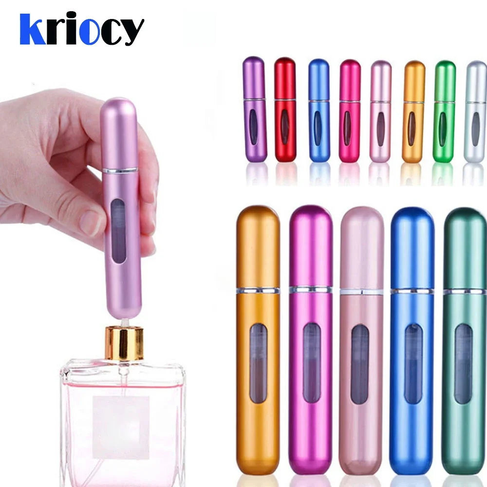 8ml/5ml Mini Refillable Perfume Spray Bottle with Scent Pump - Portable Atomizer Container - Empty Cosmetic Bottle