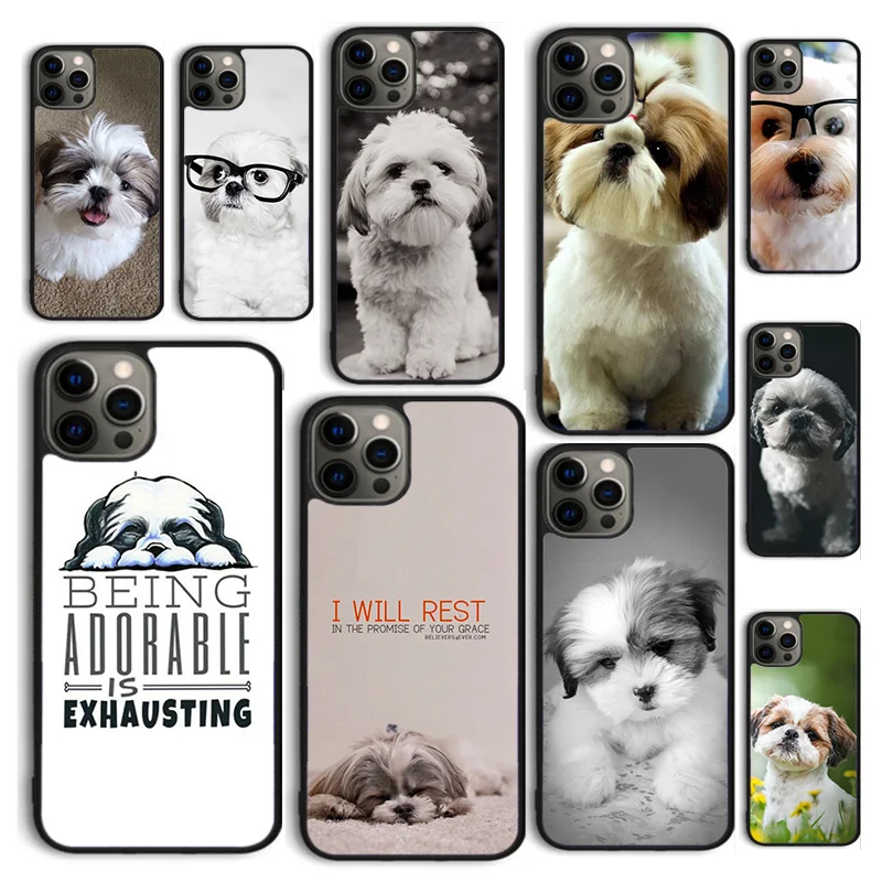 

Autumu Cartoon Shih Tzu Dog Phone Case Cover for iPhone 17 Air 16 16e 15 12 11 13 14 Pro Max Apple Plus Coque