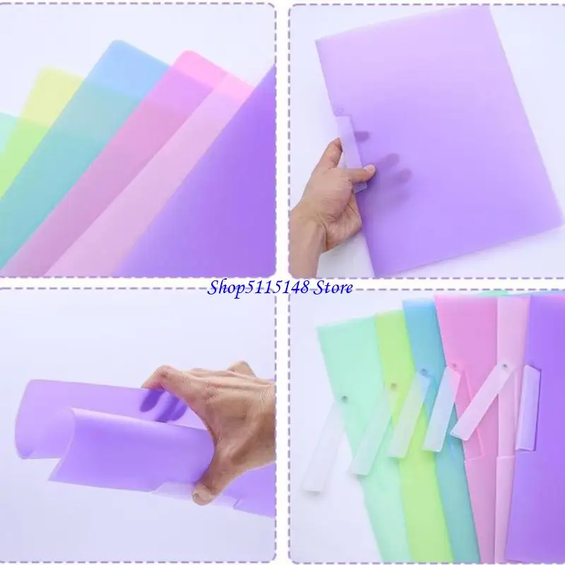 F3MA 6PCS File Paper Sleeves Folder مع مشبك دوار مفتوح للمكتب