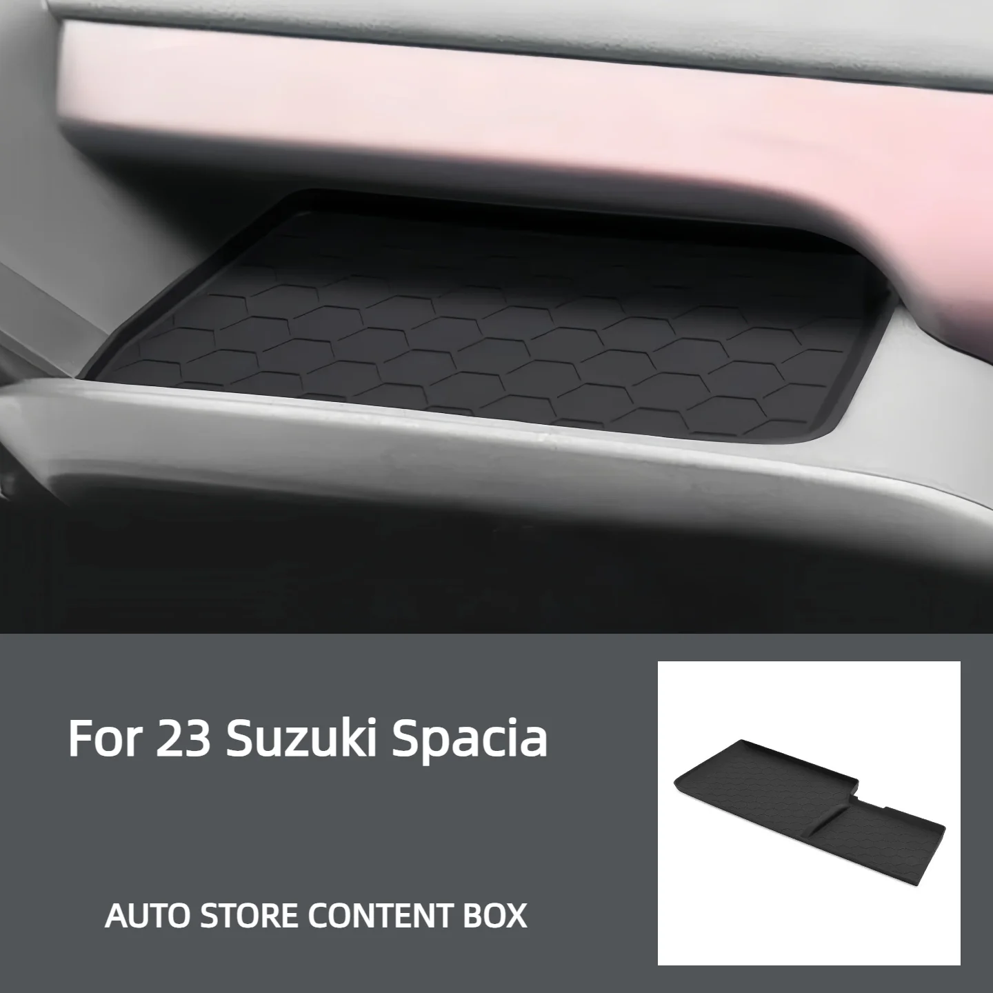 For 2023 Suzuki Spacia Car Co-driving Pallet Storage Main Driver Silicone Pad Storage Storage Box