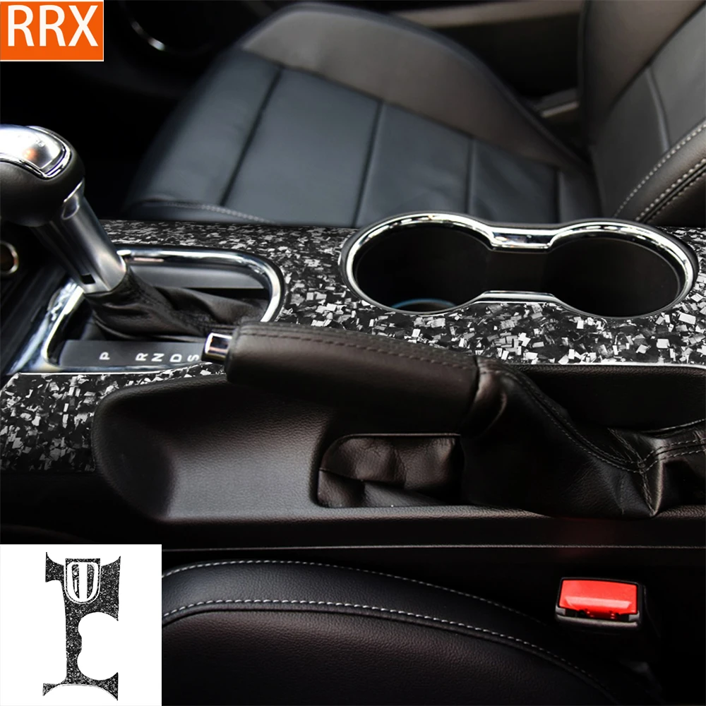 

For Ford Mustang 2015 2016 2017 2018 2019 2020 Forged Carbon Fiber Stickers Gear Shift Trim Panel Cover Car Interior Accessories