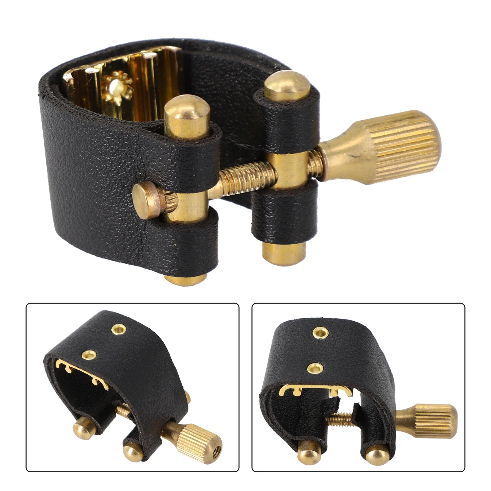 

Saxophone Mouthpiece Leather Fastener Clip Ligatures For Soprano Sax Accessories Metal Flute Head/bakelite Flute Head