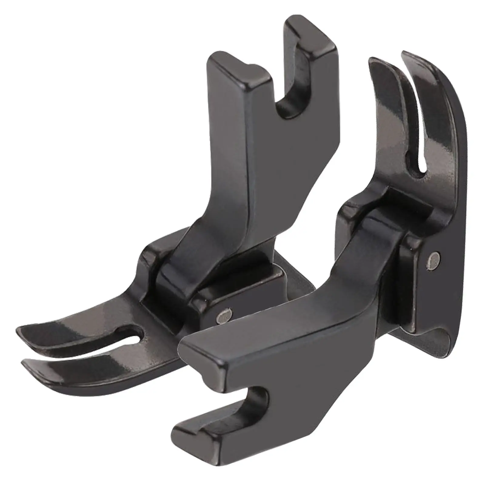 2pcs Industrial Sewing Machine Presser Foot – Black Titanium Steel for Brother, Singer, Janome