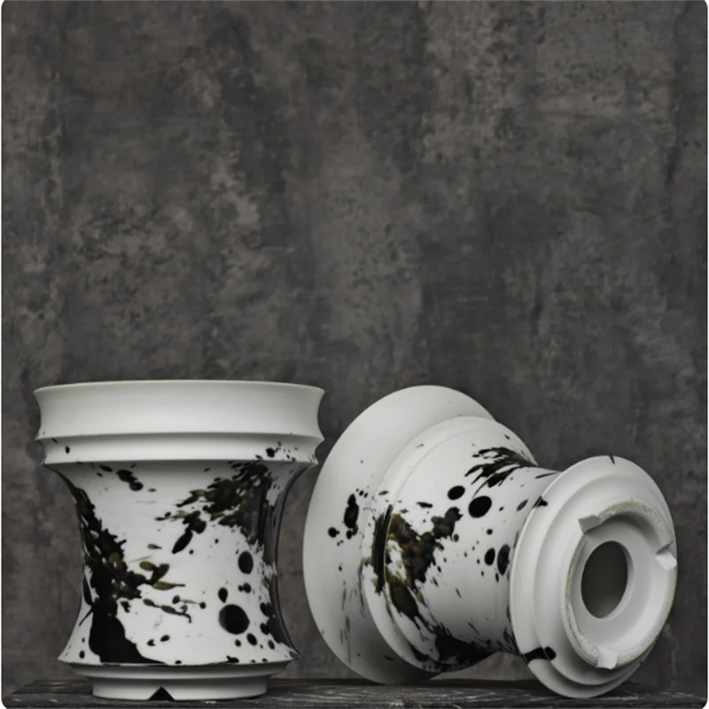 Porcelain Root Crops Pot,Middle Size,Pachypodium Agave Cactuses Plant Pot,Small Flower Vase,Bonsai Plant Pot