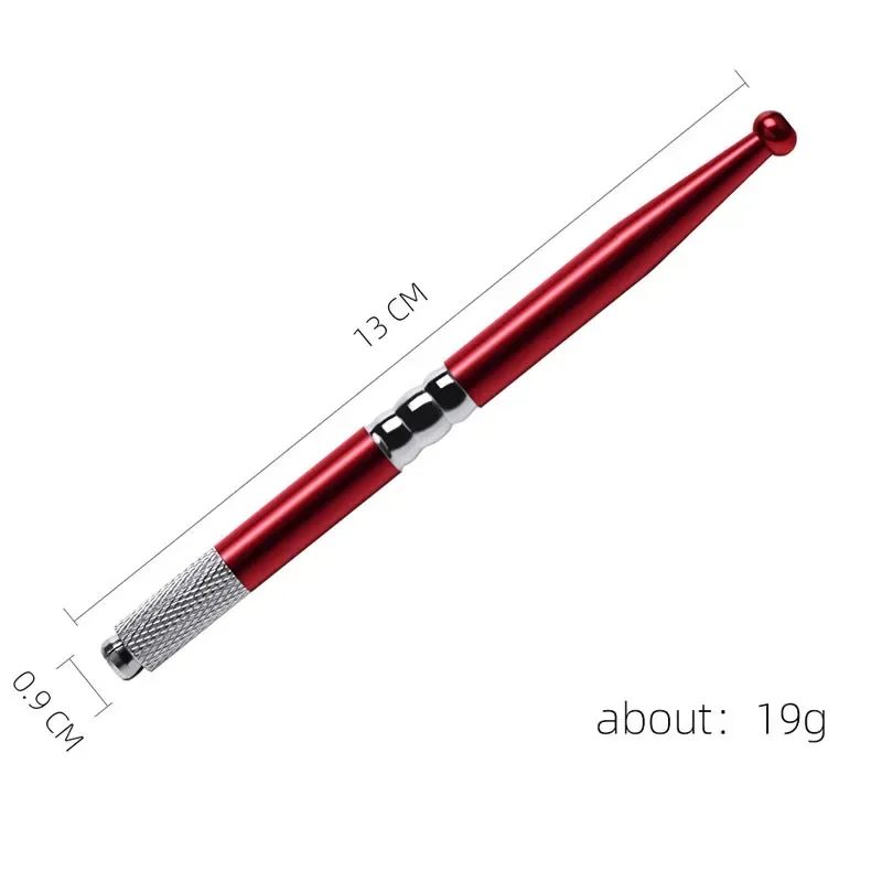 قلم يدوي + 10 قطع من إبر الوشم Microblading أدوات تصميم الحواجب الاحترافية للمكياج الدائم