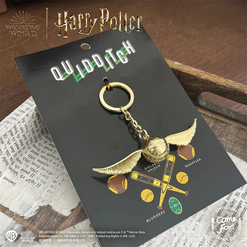 New Harries Potter Golden Snitch Keychain Genuine Co-branded Quidditch Bag Pendant Anime Harries Fans Collection Gift