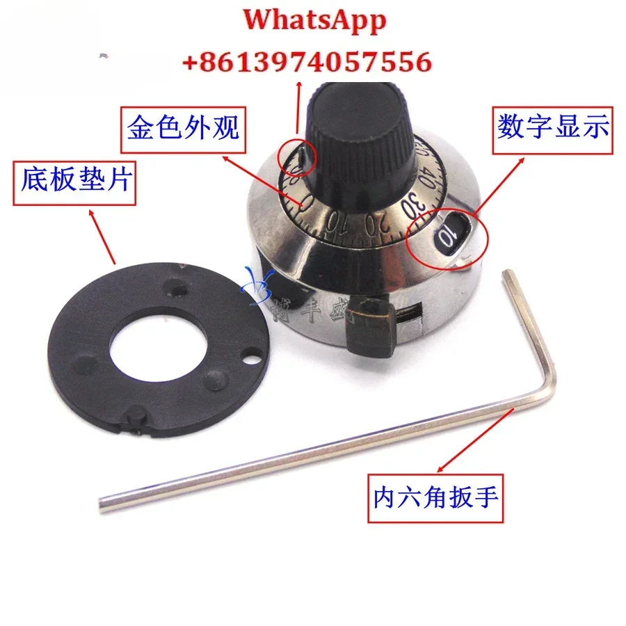 10Pcs 3590S matching precision scale knob (with switch lock) hat 6.35MM metal knob