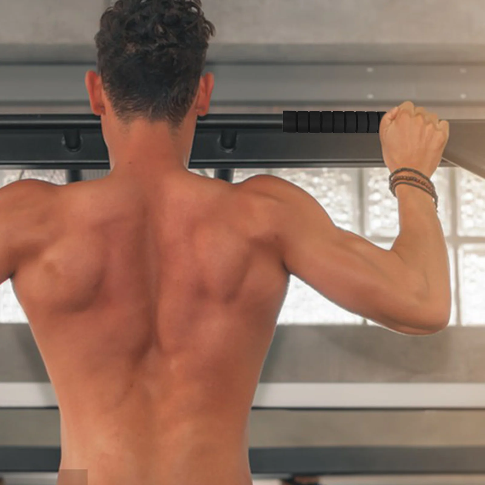 

3pcs Anti-Slip Pull-Up Bar Handle Grip Cover Removable Washable Sponge Sleeve For Horizontal Bar Training Fitness Equipment