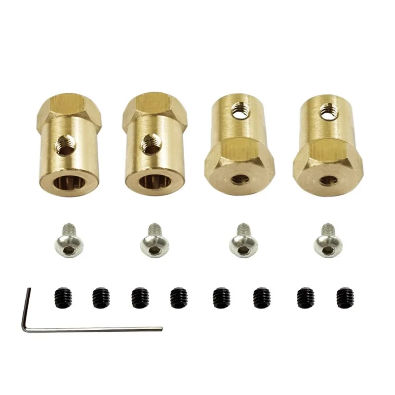 Metal Connector 5mm To 12mm Copper Connector for 1/16 WPL D12 C14 1/12 MN D90 Upgrade and Modify Accessories