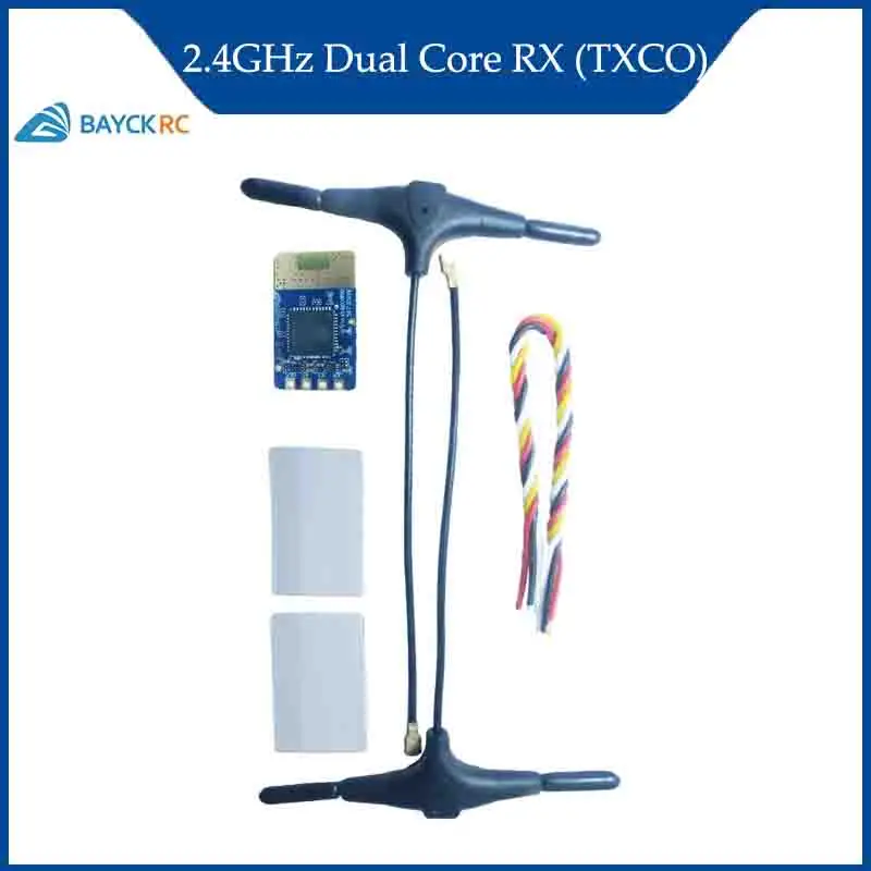 

BAYCK ExpressLRS RX With Dual 90/150mm T type Antenna Acessorios RC For FPV Freestyle Racing 2.4G ELRS Dual Core Receiver