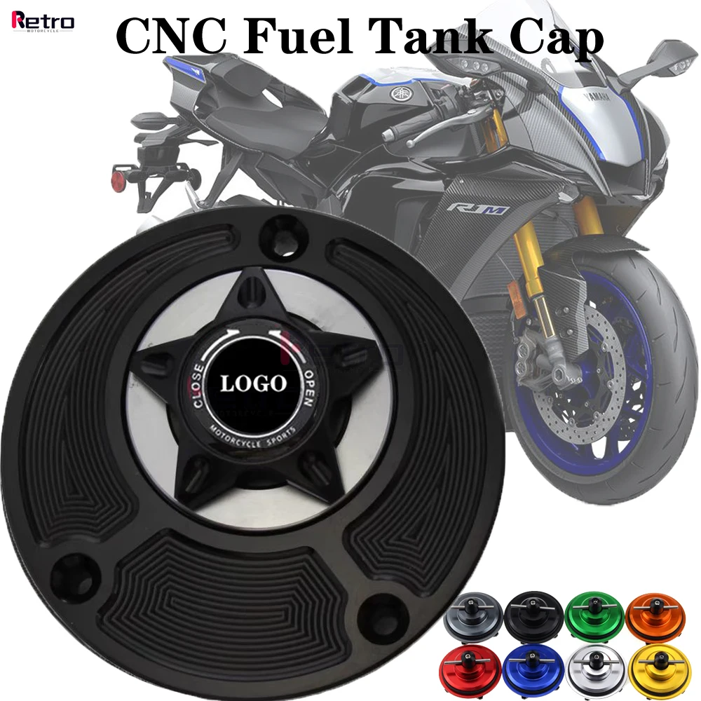 Gas Fuel Tank Cap For YAMAHA YZF-R1 YZF-R3 YZF-R6 MT01 MT07 CNC Motorcycle Accessories Quick Release Cover Cap