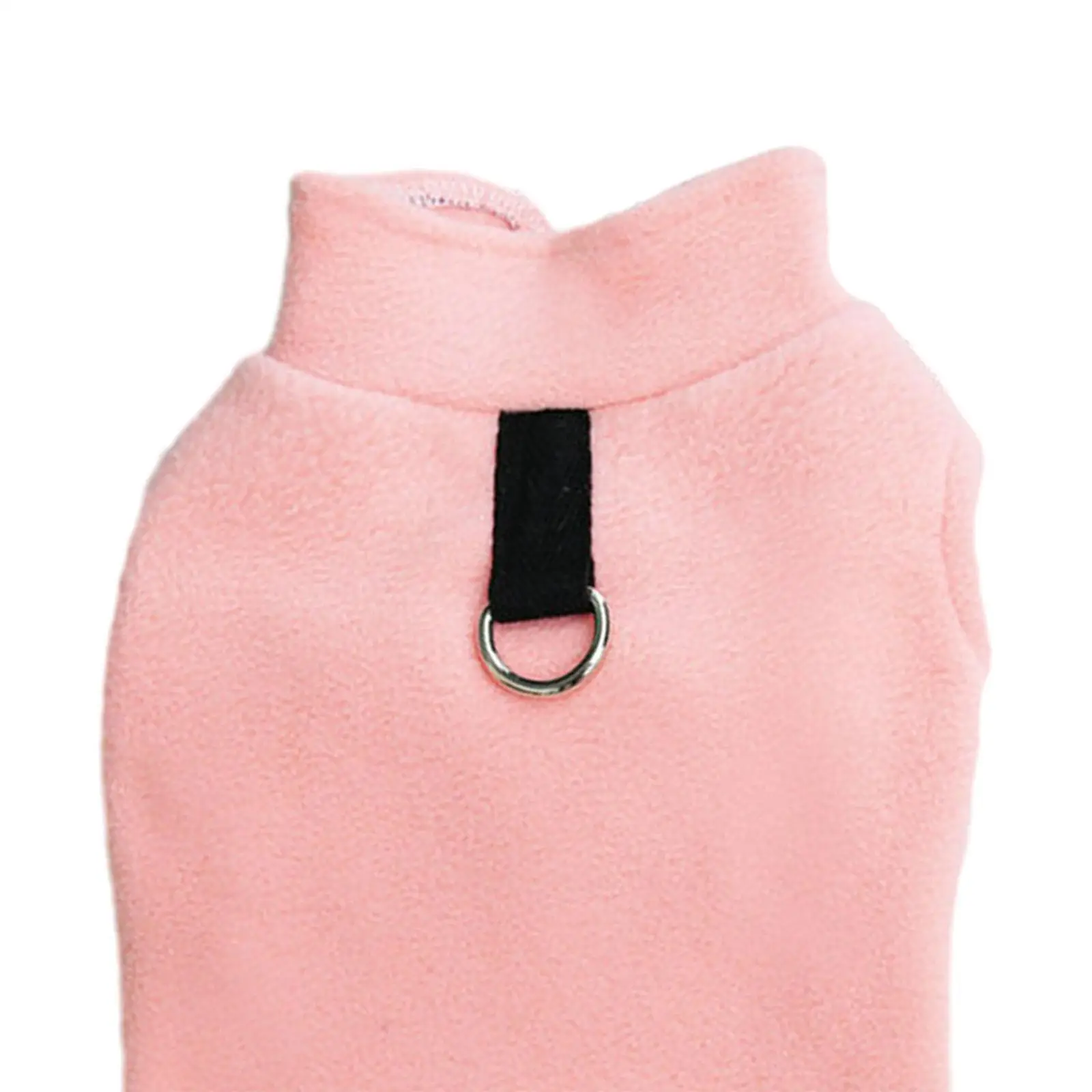 Dog Fleece Vest Sweater with D Rings Lightweight Durable Thermal Cold Weather Coats for Park Pet Costume Travel Training Pink