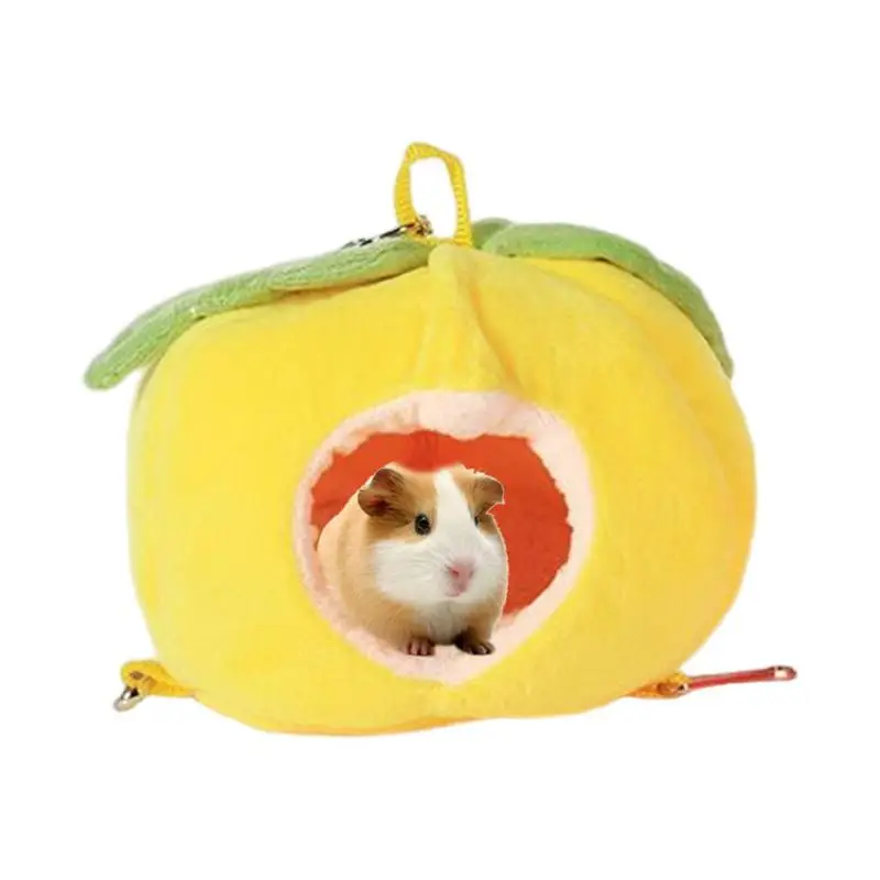 Cute Mini Winter Pet Hammock Cage Durable Fruit Shaped Guinea Pig Sleeping Bed Small Animal Warm Best Nest Pet Resting Accessory