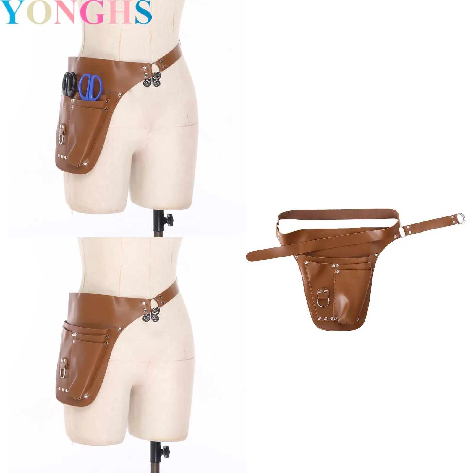 Portable Belt Florist Tool Bag PU Leather Gardening Gardener Holster Waist Pouch Electrician Carpenter Organizer