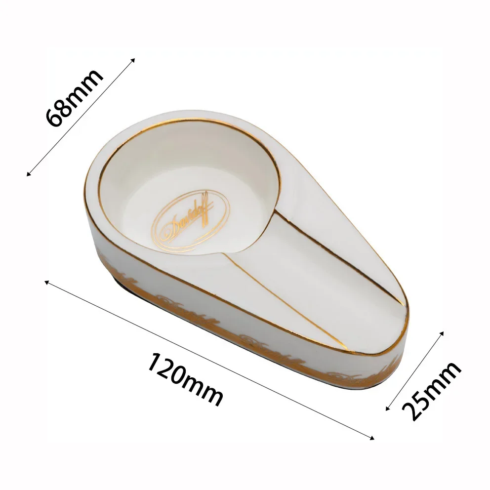 Portable Travel Ceramic Cigar Ashtray Multiple Color Options Cigar Accessories