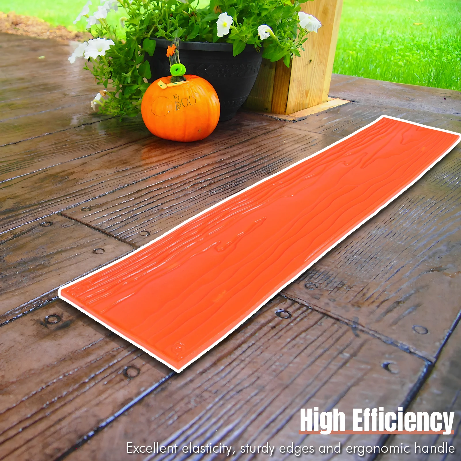 

Wooden Floor Texture Stamp Mat Polyurethane Wood Grain Concrete Wood Plank Concrete Stamps Mat for Indoor/Outdoor Floors