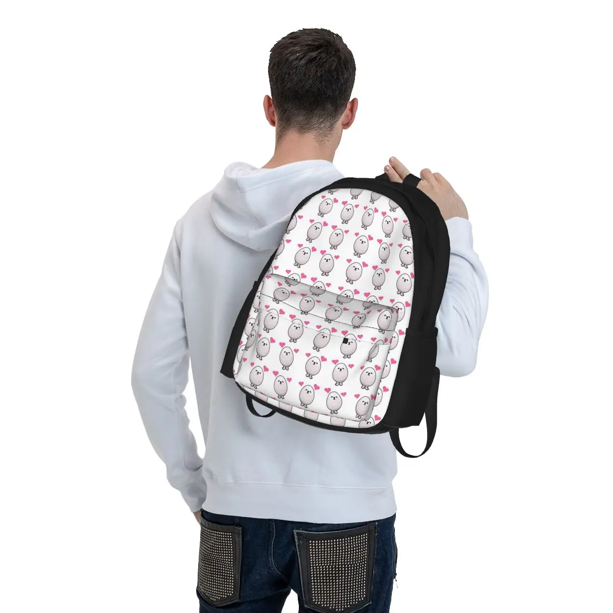 Eggdog-mochila con patrón de dibujos animados para niños y niñas, morral escolar para estudiantes, morral de viaje, bolso de hombro