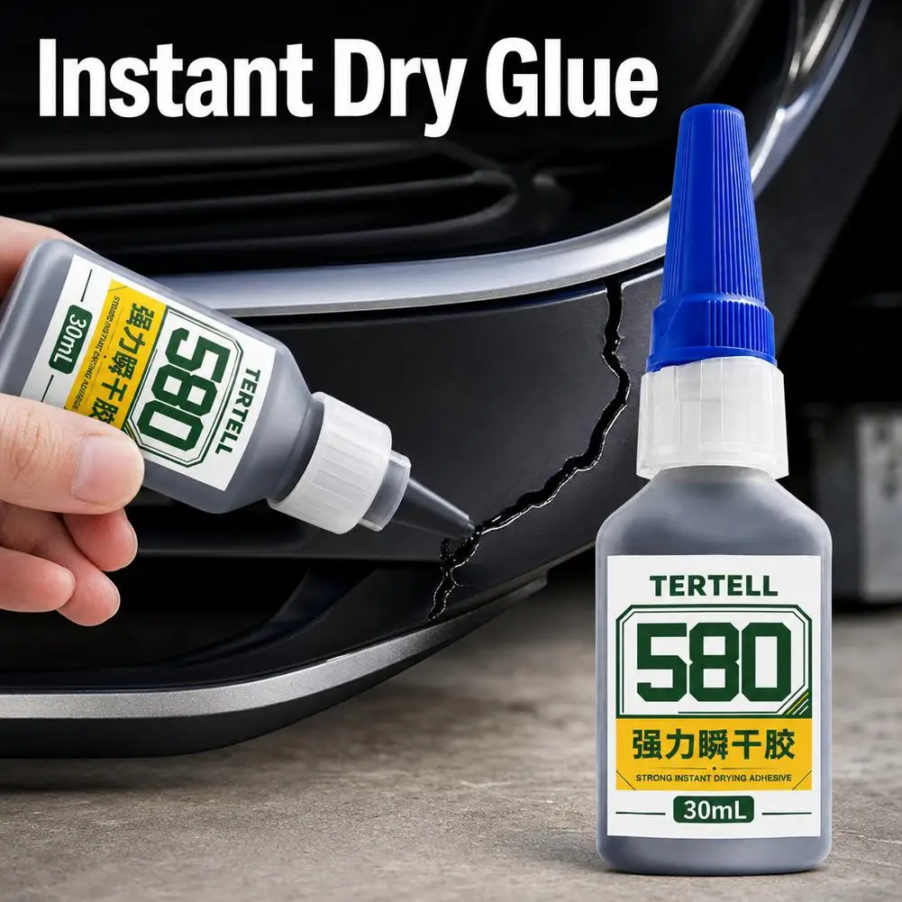 30ml 580 Black Instant Adhesive Glue Super Liquid Bond For Rubber Tube Plastic Metal EPDM Gaskets Sealant