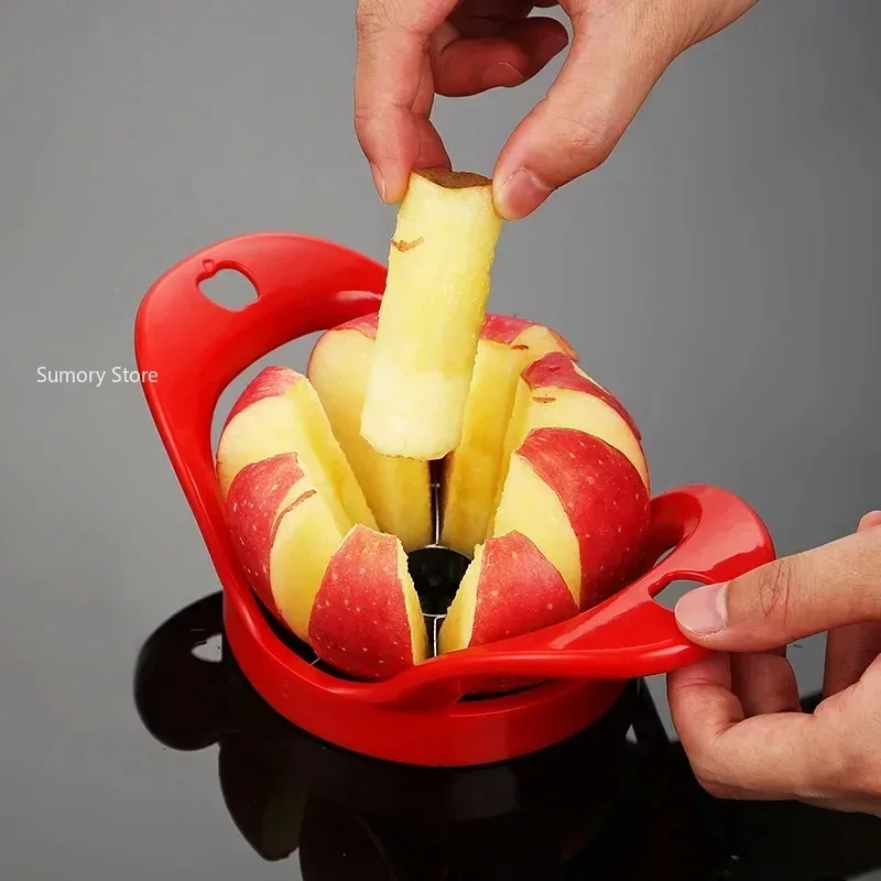 Stainless Steel Ultra-Sharp Apple Cutter Kitchen Assist Apple Slicer Fruit Divider Tools Comfort Handle Large Apple Corer Gadget