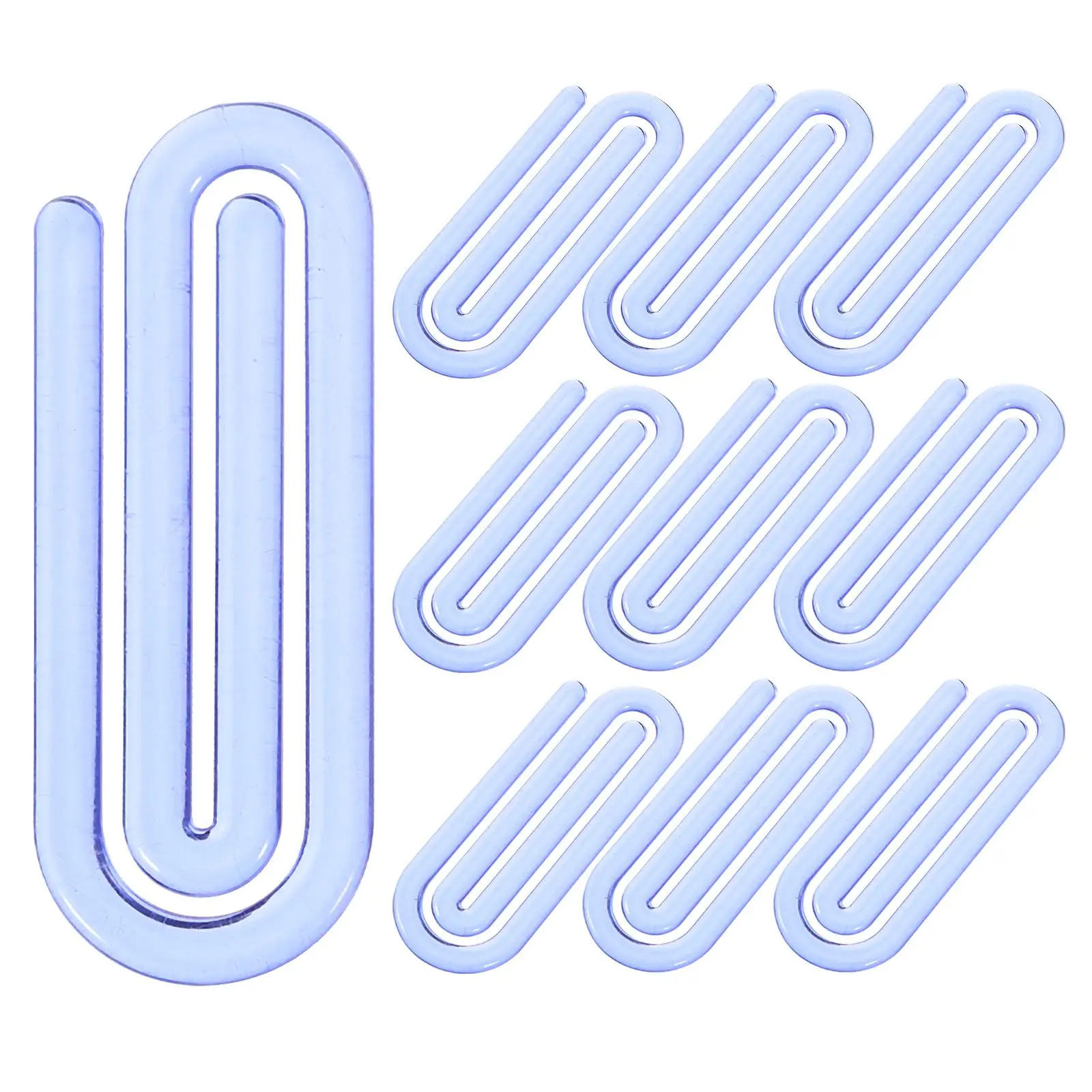 60 Pieces Large Blue Paper Clip Drop Shape Paper Clips Kawaii Cute Plastic Bookmark Clip Stationery Office School Supplies