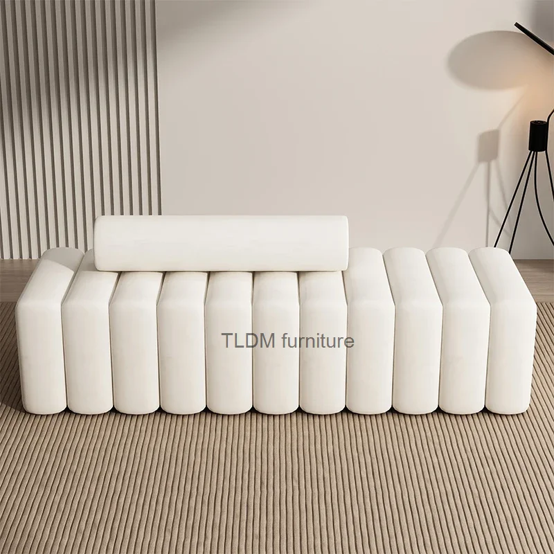 Luxury white shoe bench design living room Hallway entrance Stool bedroom office desk Meub design furniture decoration